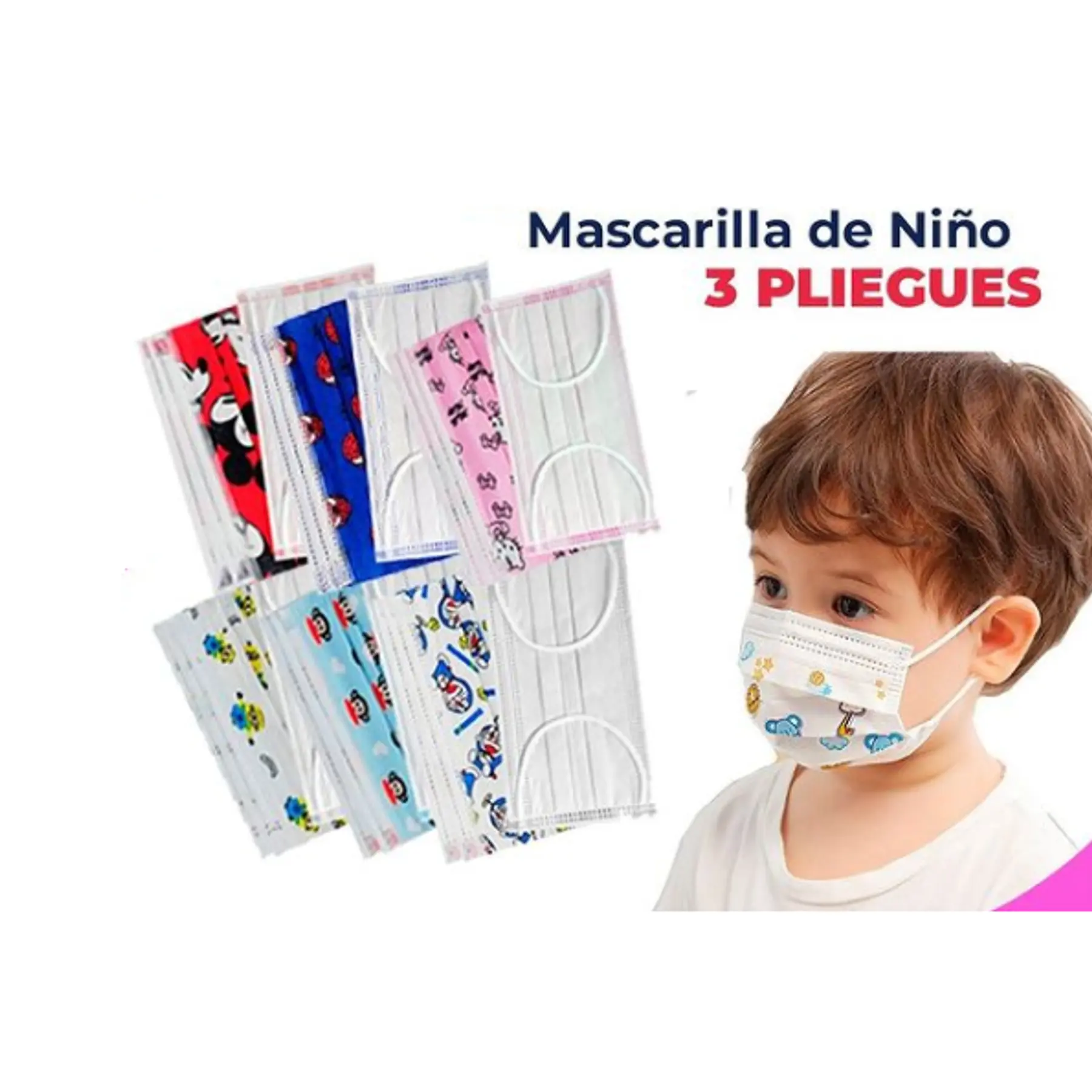 Mascarilla desechable niñ@ 50un